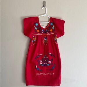 Red Embroidered Dress
